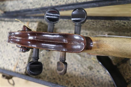 A holocaust survivor cased violin